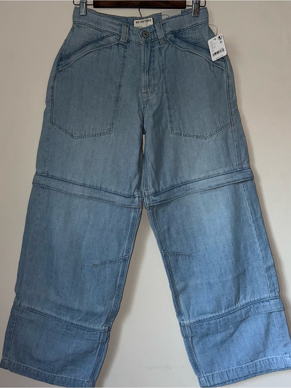 WE THE FREE Convertible Zip-Off Jeans/Shorts w/Utility Pockets